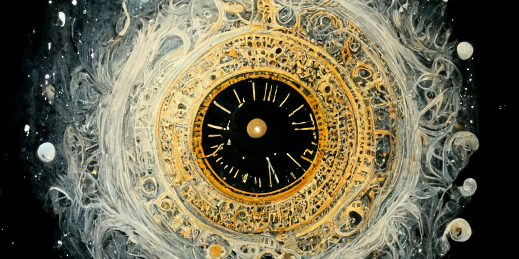 Kosmische Uhr | Bild erstellt mit der Midjourney-KI